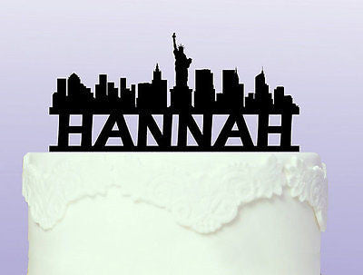 Personalised New York Acrylic Cake Topper