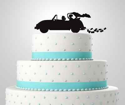 VW Beetle Convertible Acrylic Wedding Cake Topper