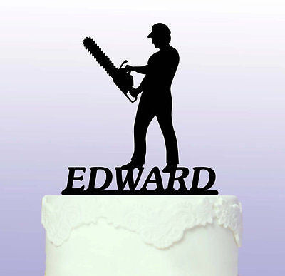 Personalised Chainsaw Cake Topper