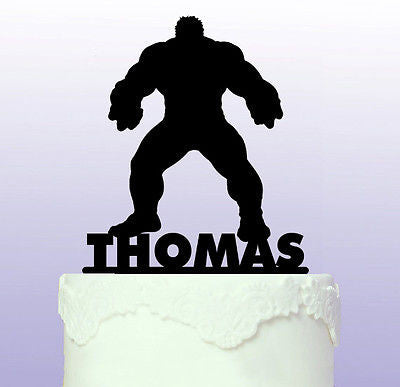 Personalised Hulk Superhero Cake Topper