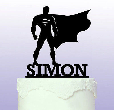 Personalised Superman Superhero Cake Topper