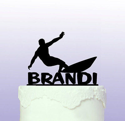 Personalised Surfs up Cake Topper