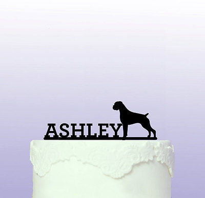 Boxer Dog Personalised Cake Topper