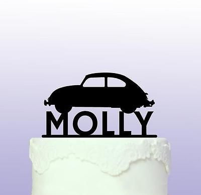Personalised Classic VW Beetle Acrylic Cake Topper