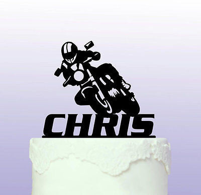 Personalised Motorbike - Sportsbike Acrylic Cake Topper