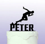 Personalised Sprinting Athlete Cake Topper