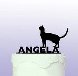 Standing Cat Personalised Cake Topper