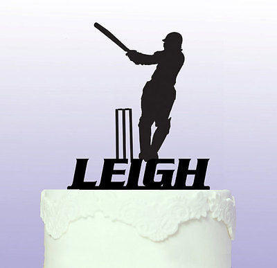 Personalised Cricketing Cake Topper Cricket