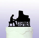 Personalised Piano Playing - Pianist Acrylic Cake Topper