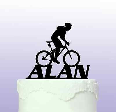 Personalised Mountain Bike Acrylic Cake Topper