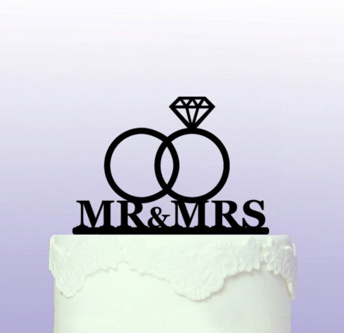 Two Ring Topper Wedding ring cake topper 60 photos - Astyledwedding.com