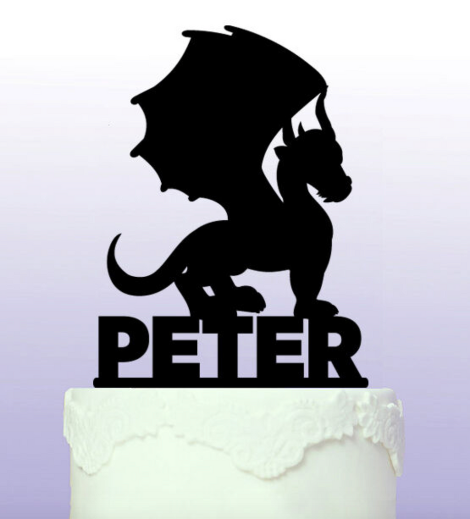 Impressive Dragon Personalised Cake Topper