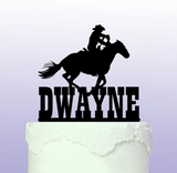 Personalised Western Horse Riding Cake Topper