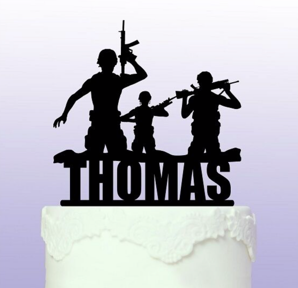Personalised Army Cake Topper - Soldier Forces