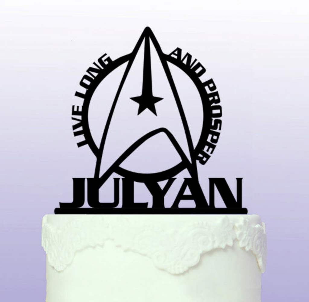 Personalised Star Trek Cake Topper - Vulcan Spock