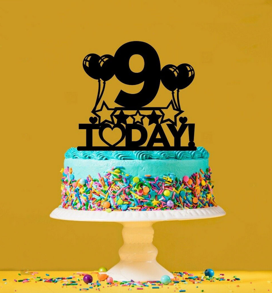 9th Birthday Cake Topper - 9 Years Old - Ninth