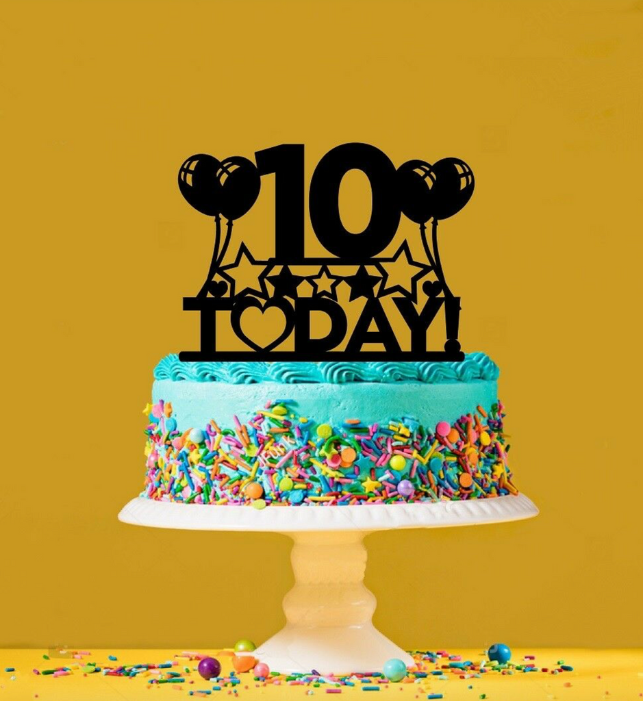 10th Birthday Cake Topper - 10 Years Old - Tenth