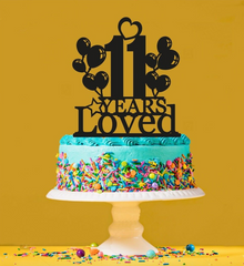 11th Birthday Loved Cake Topper - 11 Years Old - Eleventh