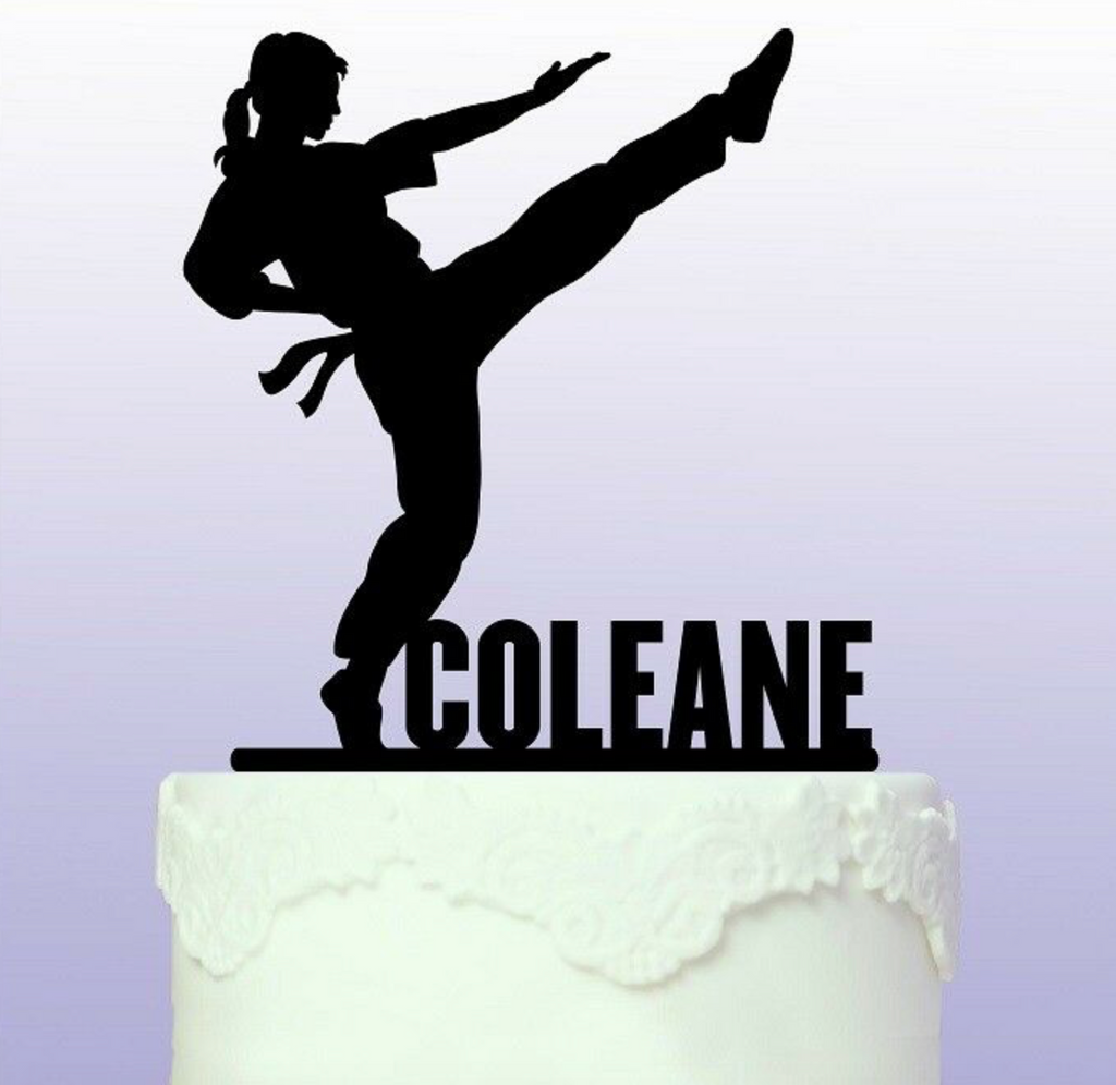 Personalised Female Karate - Martial Arts Cake Topper