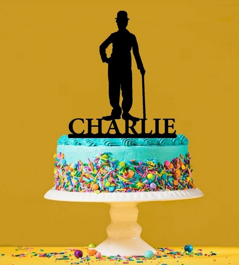 Personalised Charlie Chaplin Cake Topper