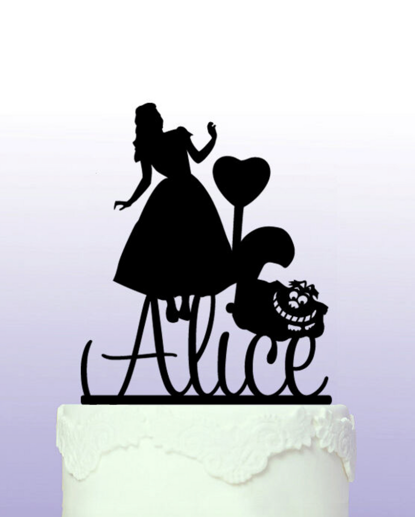 Alice In Wonderland Personalised Cake Topper