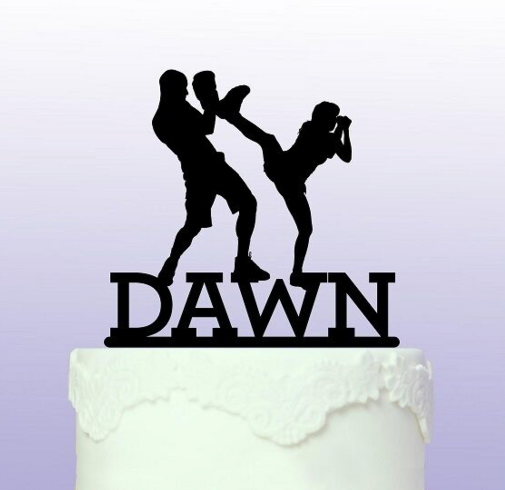 Personalised Kick Boxer Cake Topper