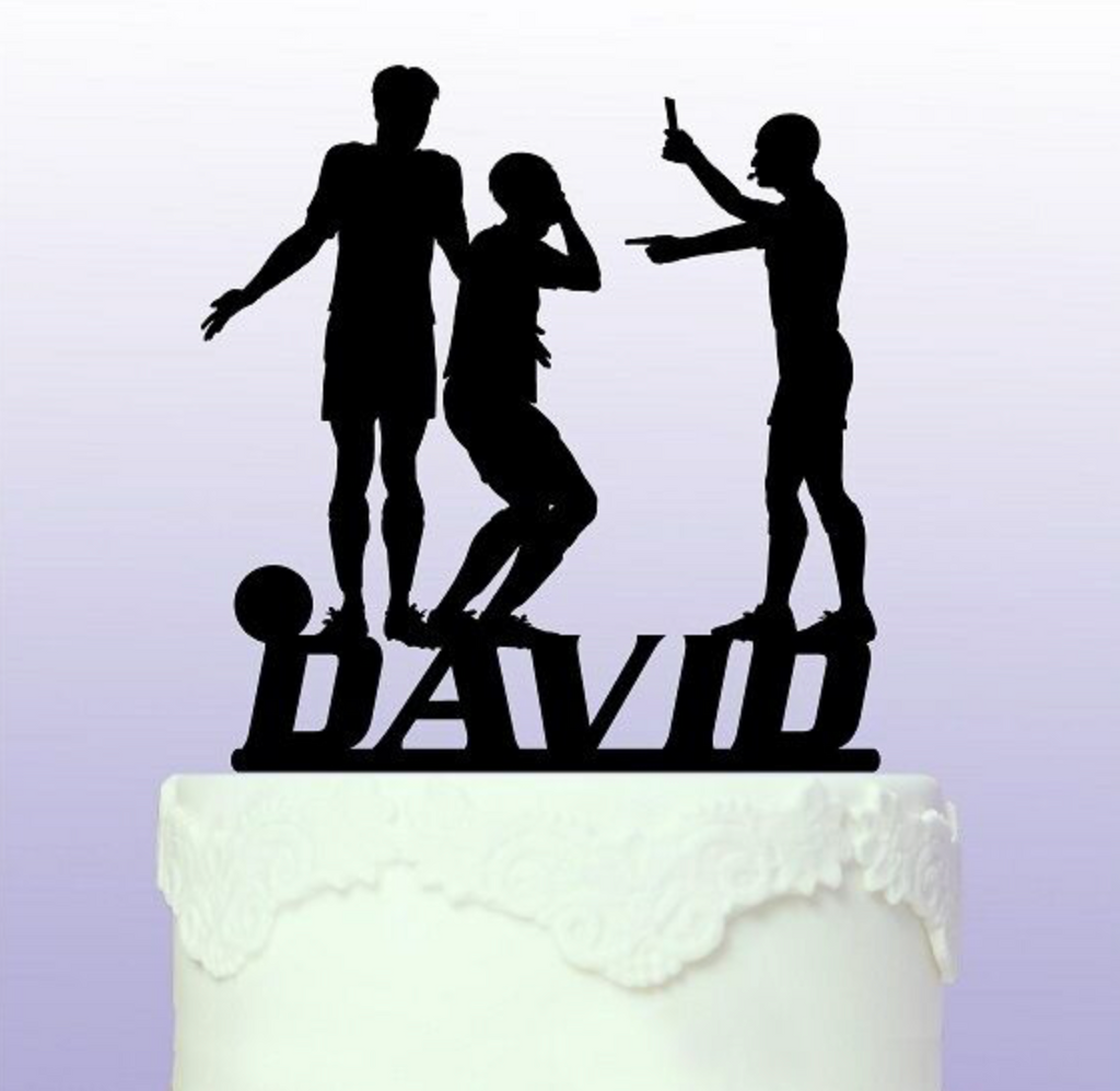 Personalised Football Referee Cake Topper - footballing - Soccer