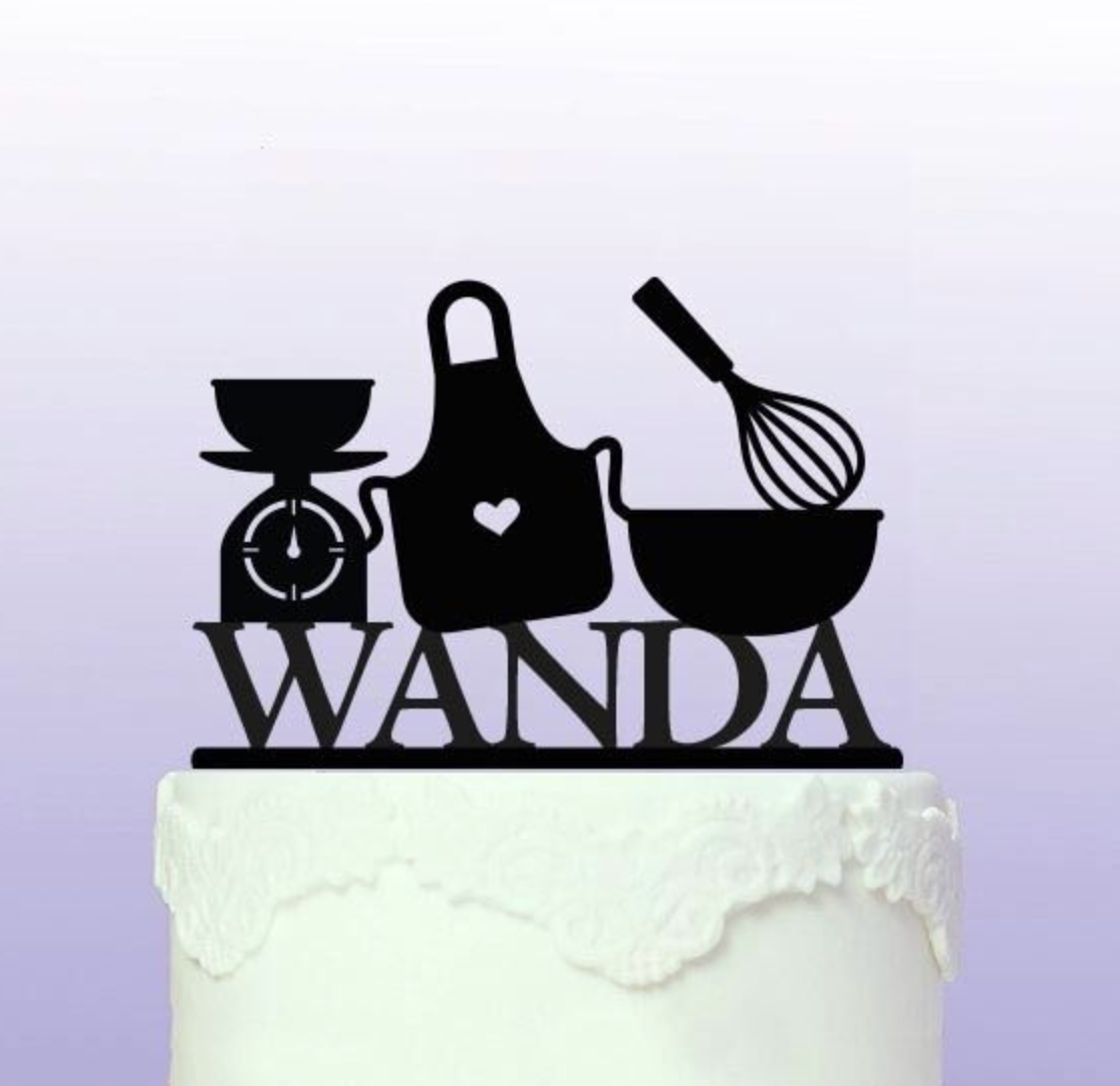 Personalised Baking Cake Topper - Baker - Cook - Chef | Personalised ...