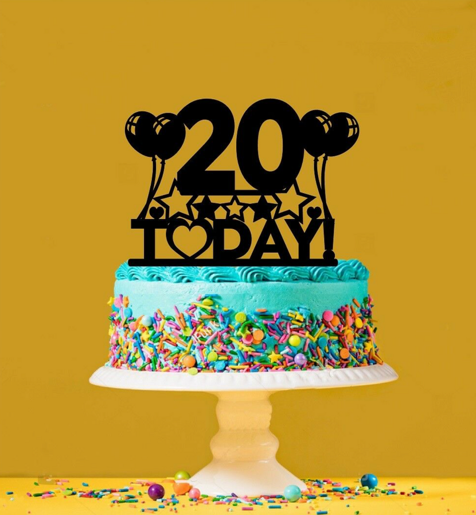 20th Birthday Cake Topper - 20 Years Old - Twentieth